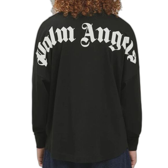 Authentic Palm Angels Classic Black Logo Pullover Sweatshirt Top Mens Size Large - Picture 8 of 13